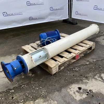 Wam m/s auger conveyor 200 mm dix x 1,800 mm long  5.5 kw 73 rpm