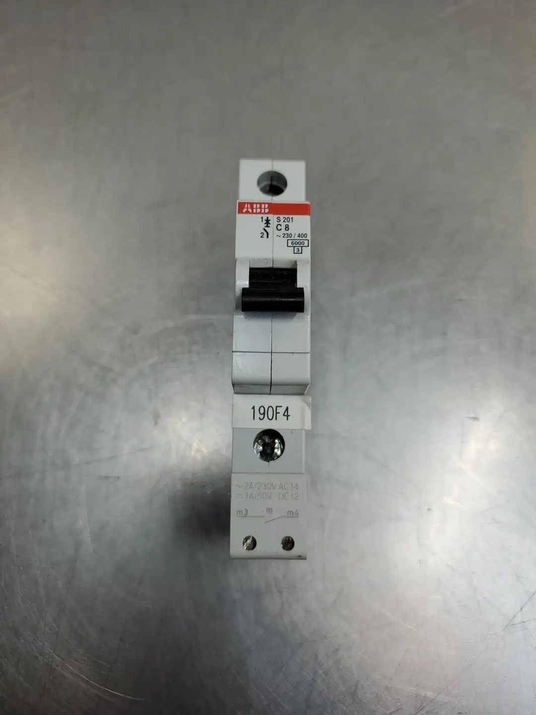 USED ABB S201-C8H10 Circuit Breaker, 1P, 8A, 230/400VAC