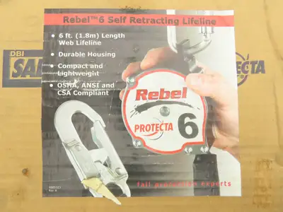 DBI-Sala 3101453 Rebel 6 Protecta Self Retracting Fall Safety Lifeline 6'