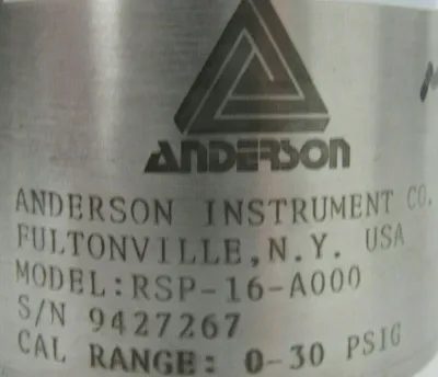 NEW ANDERSON INSTRUMENT RSP-16-A000 PRESSURE TRANSMITTER RSP16A000
