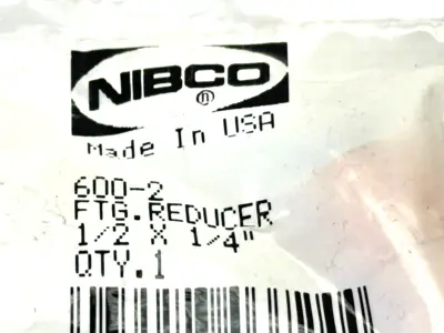 6002 1/2x1/4 | Nibco  Reducer F x C 1/2" x 1/4" Copper - New