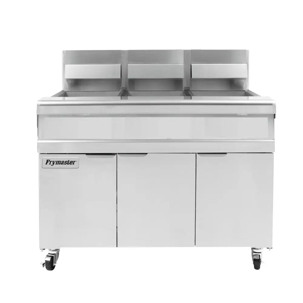 Frymaster MJ350 Gas Fryer - (3) 50 Lb Vats, Floor Model, Liquid Propane