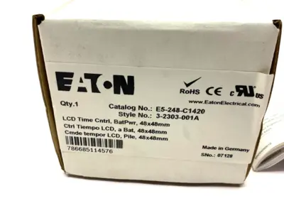 New | in-Stock EATON TIMING CONTROL RELAY BATTERY POWERED 48X48MM Misc Electrical & Power Parts | Maverick Industrial Sales #1121893