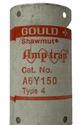 NEW SHAWMUT GOULD A6Y150 4 FUSES 150AMPS 600V