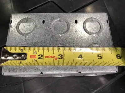 6x4" High Voltage Pre-Ganged Masonry Box