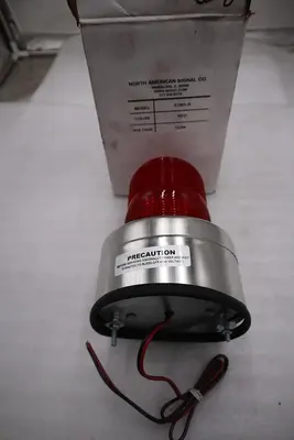 North American Signal Company STM1-R M1 Series Strobe Light Red - STOCK 5625CC