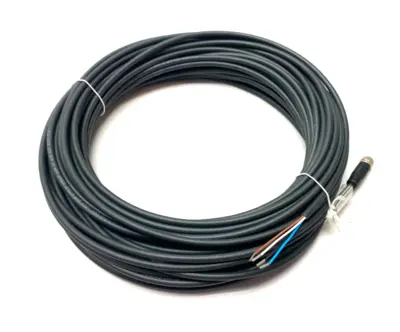 USED BECKHOFF SINGLE ENDED POWER CABLE M8 4-PIN TO LEADS, 20M LENGTH