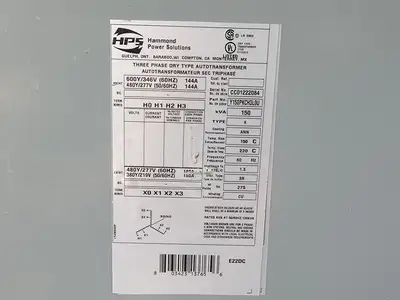 NEW HAMMOND POWER SOLUTIONS INC. Y150PKCH3L0U
