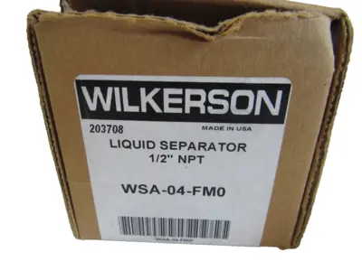 NEW WILKERSON WSA-04-FM0 LIQUID SEPARATOR 1/2" NPT WSA04FM0