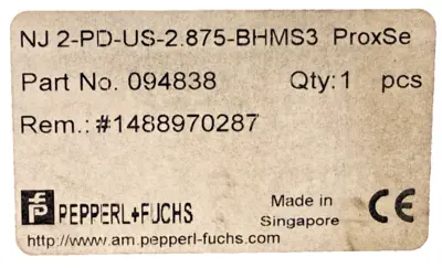 NEW PEPPERL & FUCHS NJ2-D-US-2.062-BHMS3 INDUCTIVE SENSOR NJ2DUS2062BHMS3