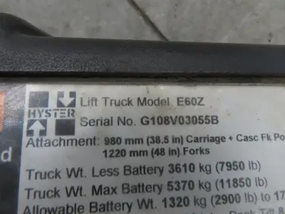 Hyster E60Z Forklift Dual-Wheel Drive Axle Assembly 6-Lug