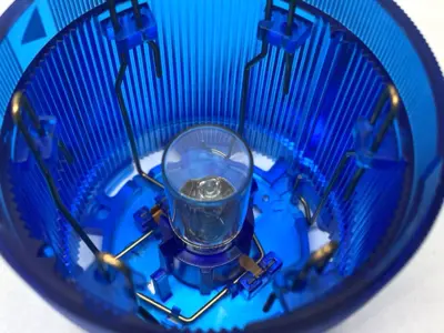 Used WERMA Blue Permanent Light Element 70mm Diameter 12-230VAC/DC BU Light Source Equipment Michigan US | Maverick Industrial Sales #1402324
