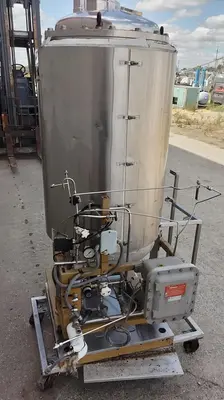 Tank,  105 Gallon (400 Liter), Jacketed, Stainless Steel, On Load Cell Stand, #5991462