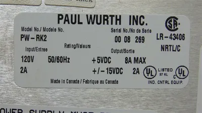 SAF / Paul Wurth PW-RK2 SAFphire Slot Rack Module CA400-2DBL Used