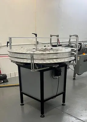 Table, Accumulation, Rotary Unscrambling, 42", Stainless Steel, Variable Speed #C745457