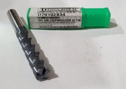 Design-Rite XL 7/16 X 7/16 X 2 X 4 END MILL Chipbreaker 4 Flute D70102834 New