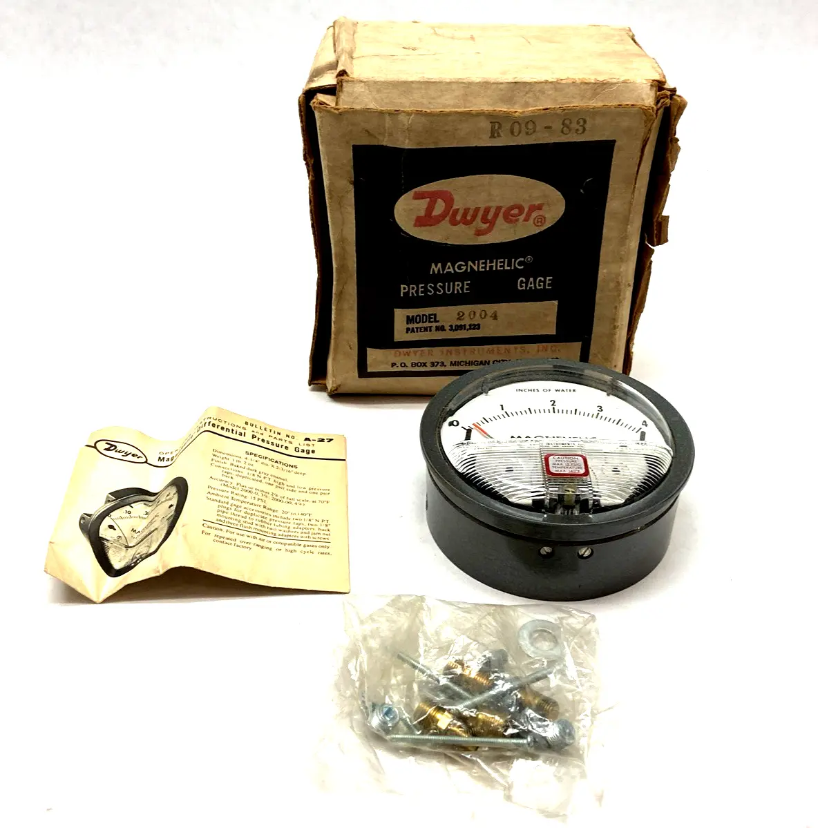 2004C | Dwyer Instruments  Magnehelic Pressure Gauge 15psig 0-4" w.c. - New Other