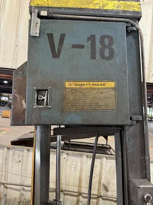 18" X 20" HYD-MECH MODEL #V18 VERTICAL TILT FRAME BAND SAW: STOCK #23400