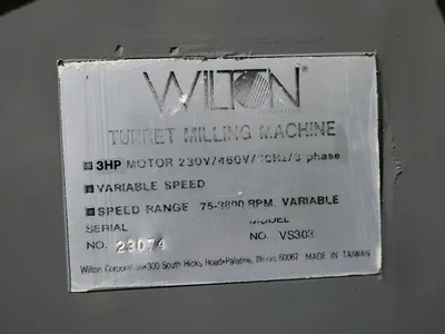 Used WILTON VS303 Vertical Mills Minnesota US | INTER-PLANT SALES #1261918