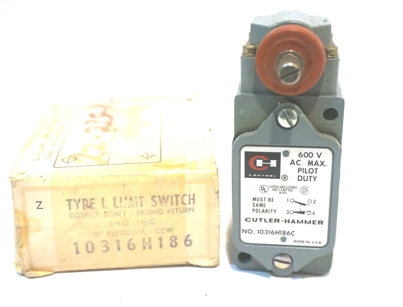 NEW CUTLER HAMMER 10316H186 LIMIT SWITCH