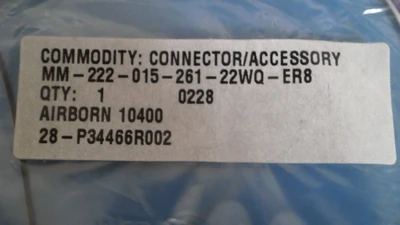 NEW AIRBORN CONNECTOR / ACCESSORY MM-222-015-261