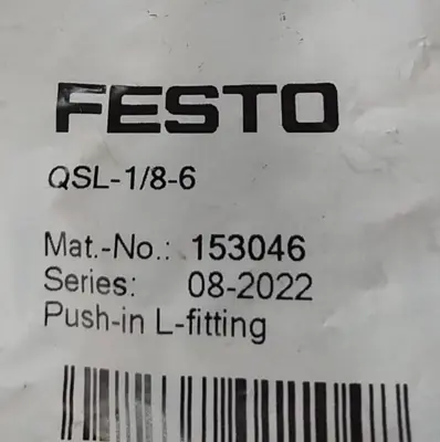 USED FESTO CORPORATON QSL-1/8-6