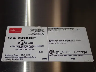 USED NVENT CSD16168SSST