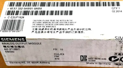 NEW SIEMENS 6ES7-332-5HB01-0AB0 ANALOG OUTPUT MODULE 6ES73325HB010AB0