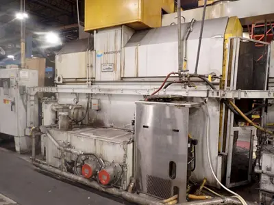 48" X 3-STAGE RANSOHOFF ROTARY DRUM BATCH AUTOMATIC PARTS DEBURR & WASHER SYSTEM, NEW 2013: YOBRO #24300
