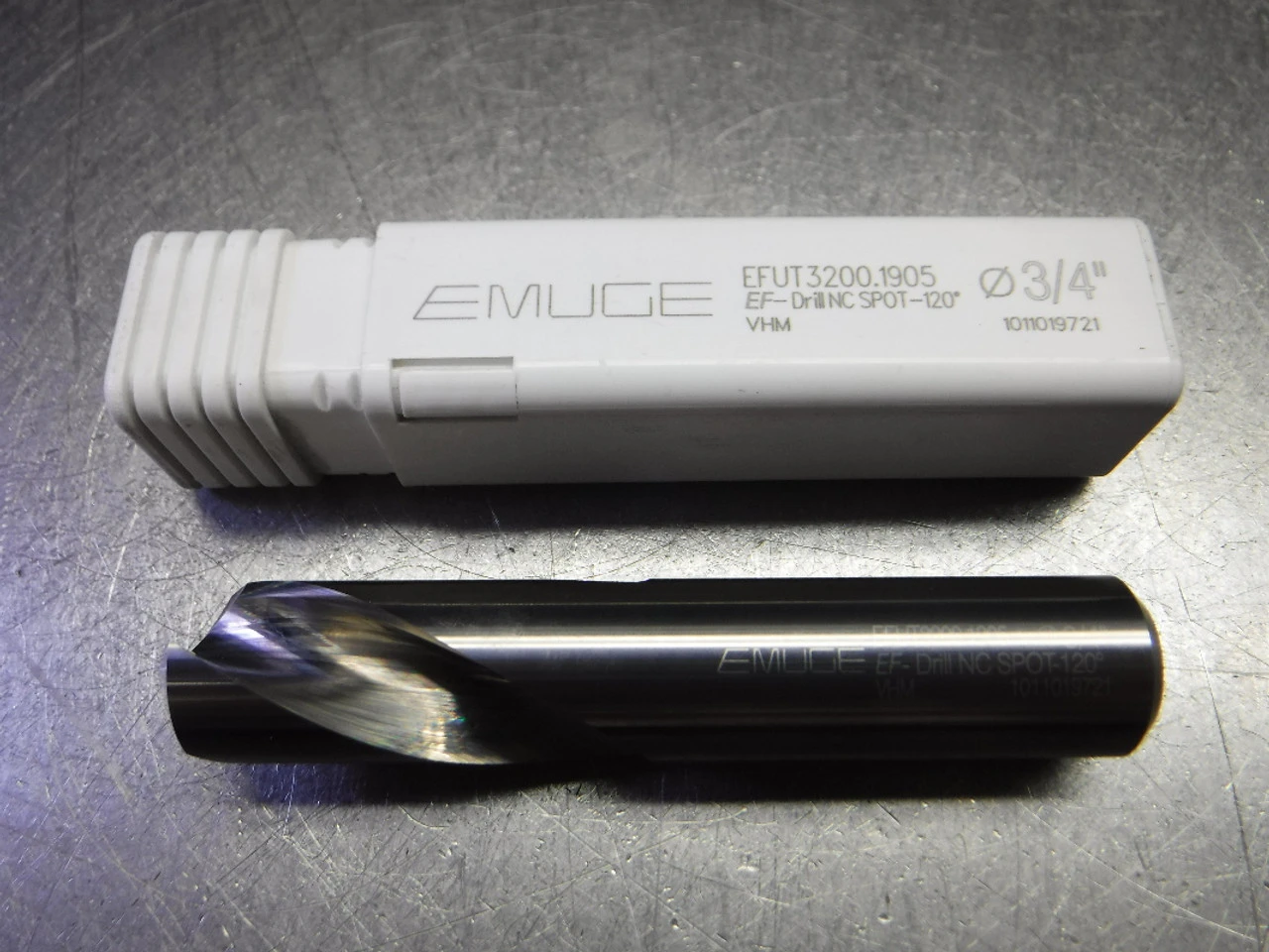 Emuge 3/4" 120 Deg 2 Flute Carbide Spot Drill 3/4 Shank EFUT3200.1905 (LOC2732A)