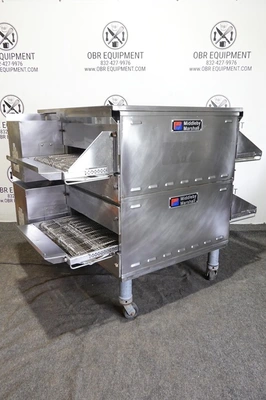 2019 MIDDLEBY MARSHALL DOUBLE STACK PROPANE GAS SPLIT BELT PIZZA CONVEYOR OVEN MODEL PS638G
