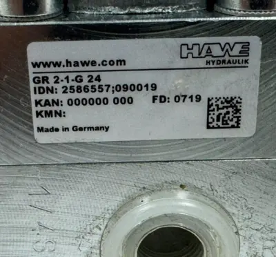 NEW HAWE HYDRAULIK GR 2-1-G 24 HYDRAULIC SOLENOID VALVE GR 2-1B-1/4 S-420-G 24