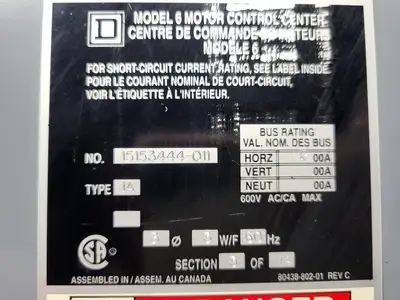 USED SQUARE D MODEL 6
