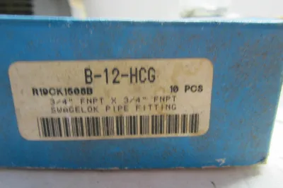 9 NEW SWAGELOK B-12-HCG HEX COUPLING B12HCG