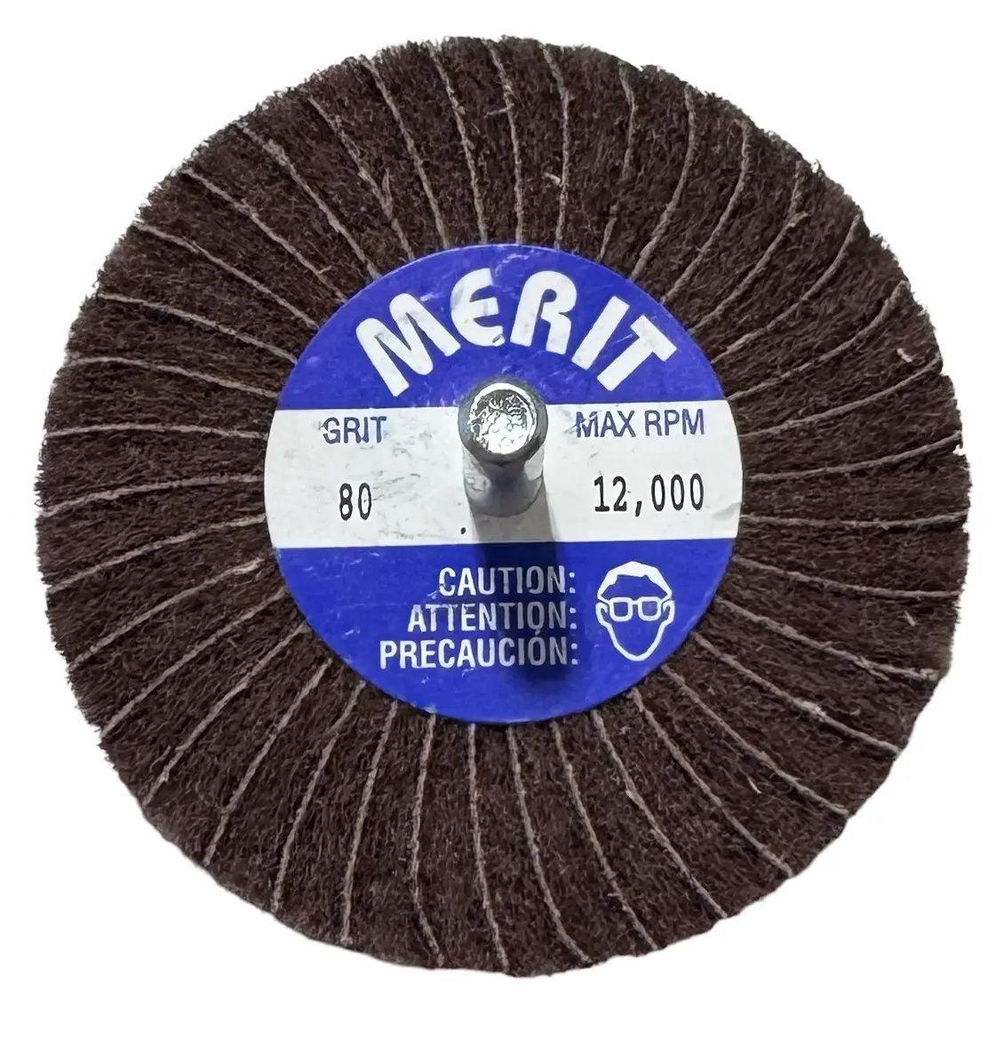 Merit 3" x 1" x 1/4" Interleaf Flap Wheel Aluminum Oxide 80 Grit