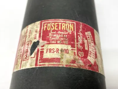 USED BUSSMANN FUSETRON DUAL ELEMENT TIME-DELAY FUSE CLASS RK5 600V 600A