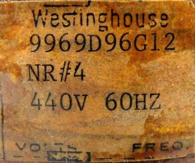 NEW WESTINGHOUSE 9969D96G12 COIL