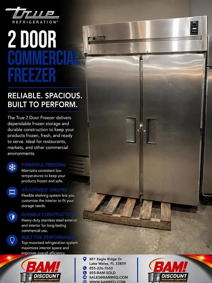 Used TRUE TG2FRI - 2S Freezers Florida US | BAM Discount Restaurant Equipment #1390590