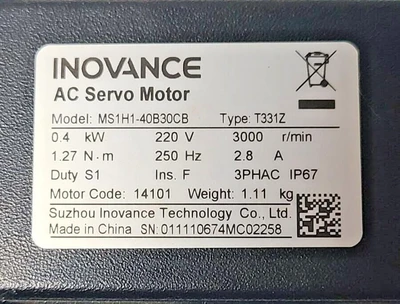 New | in-Stock Inovance AC200V Servo Motors | Amiron Machinery #737153