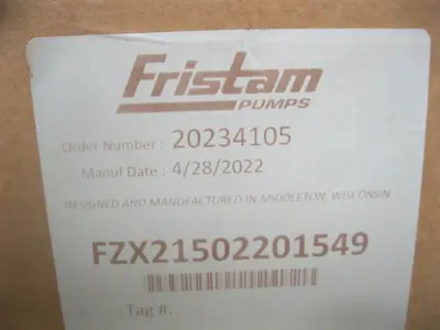 NEW Fristam FZX21502201549