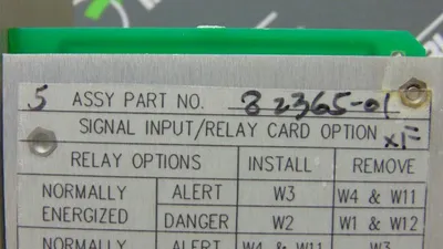 Bently Nevada 3300 Series Signal Relay Board 82365-01 Board Rev. V Used
