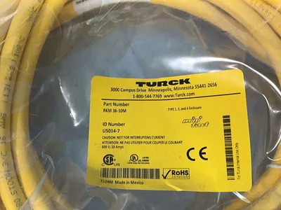 New | in-Stock TURCK RKM 3610M Cable & Wire Ohio US | HGR 24 #1266485