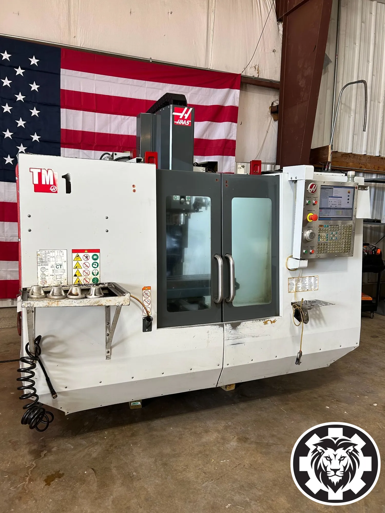 Haas TM-1 VMC, 2018 - Wired for 4th Axis, 4,000 RPM Spindle, CAT40, Flood Coolant