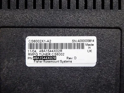 Fischer Rosemount 48A1544X02R ProVox Tuner CS6002X1-A2 Rev. D Used