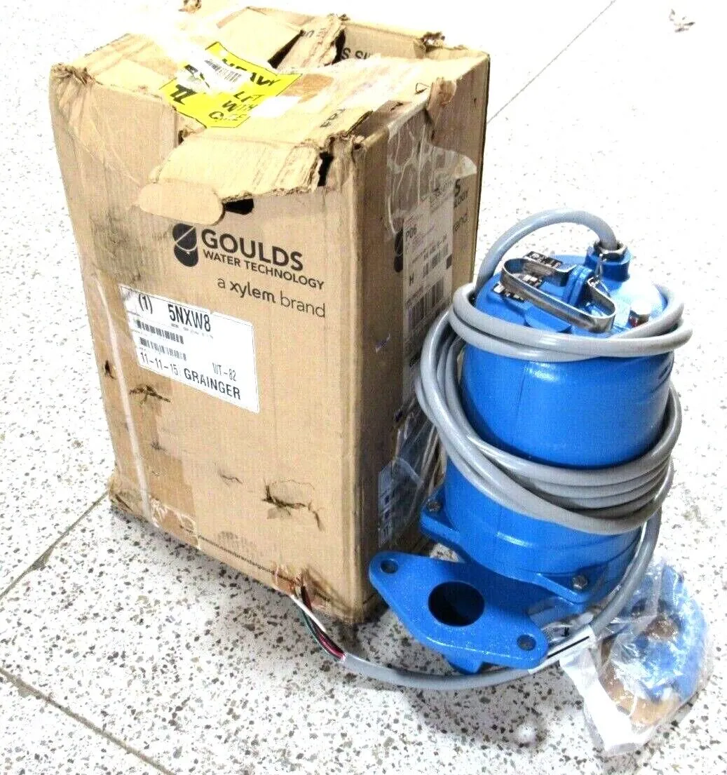 NEW GOULDS WS5034BF SUBMERSIBLE SEWAGE PUMP 1/2HP 460V 5NXW8