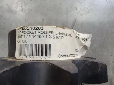 Roller Chain Sprocket 100C10203, Size 100, 10 Teeth