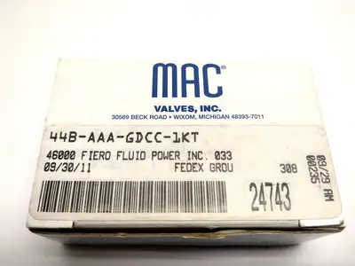 New | in-Stock MAC Valves 44B-AAA-GDCC-1KT Solenoid Valves Michigan US | Maverick Industrial Sales #1401245