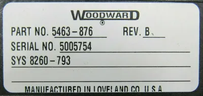 USED WOODWARD 5463-876 MODULE REV B 5463876