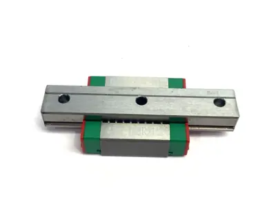 USED HIWIN LINEAR GUIDEWAY BLOCK AND RAIL, 1-BLOCK, 62MM RAIL
