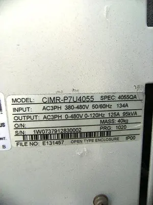 USED YASKAWA CIMR-F7U4055